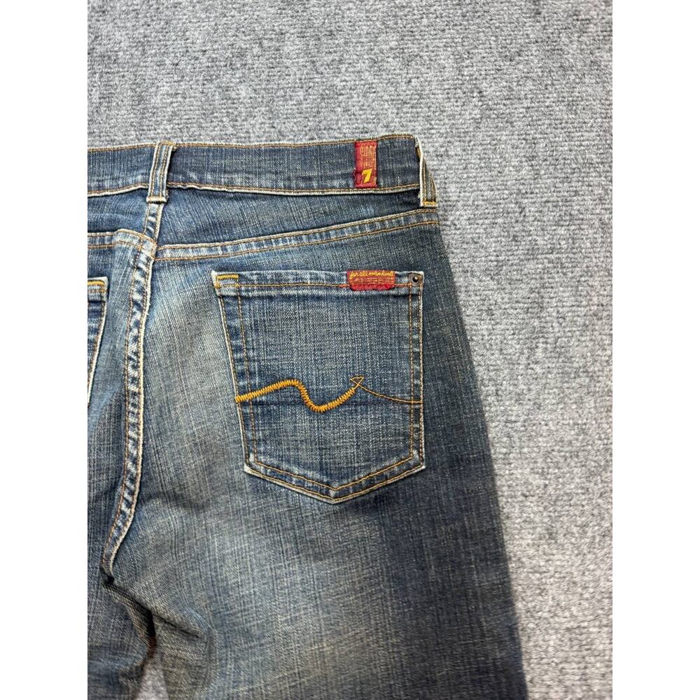 Vintage Y2K 7 For All Mankind Jeans Womens 28 Low Rise Bootcut Gray Black USA - Picture 12 of 15